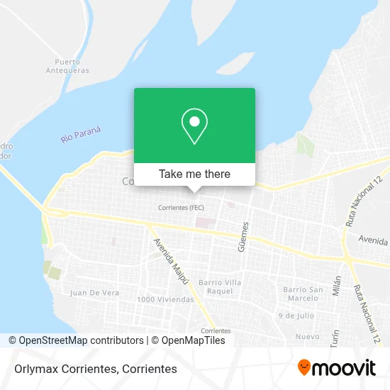 Orlymax Corrientes map