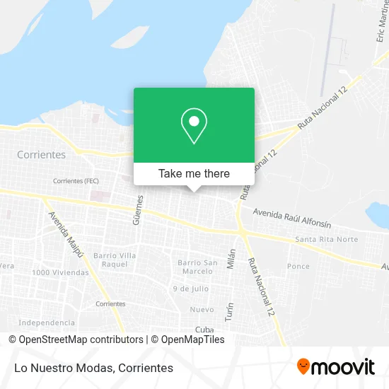 Lo Nuestro Modas map