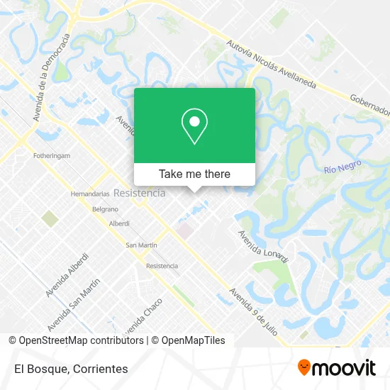 El Bosque map
