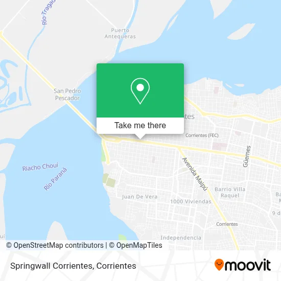 Springwall Corrientes map