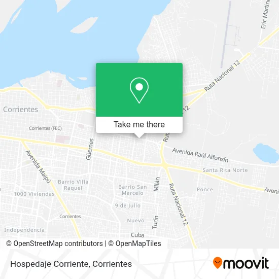 Hospedaje Corriente map