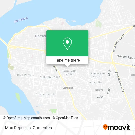 Max Deportes map