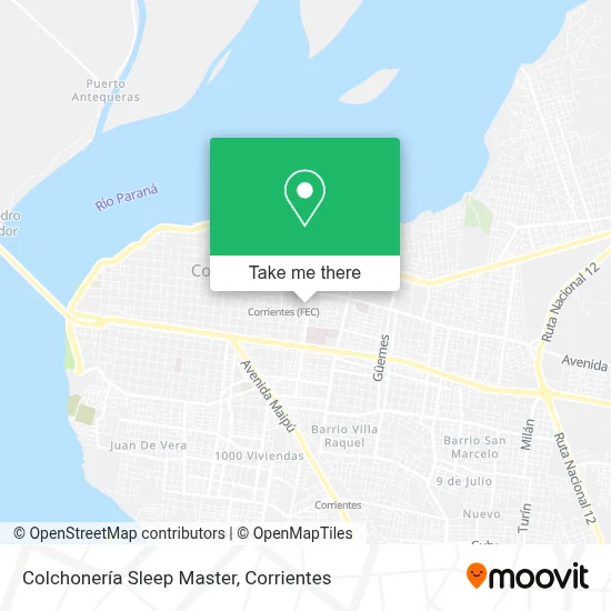 Colchonería Sleep Master map