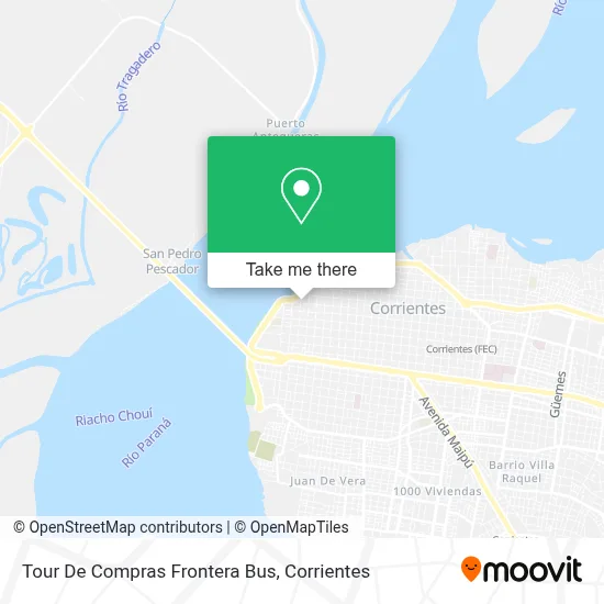Tour De Compras Frontera Bus map