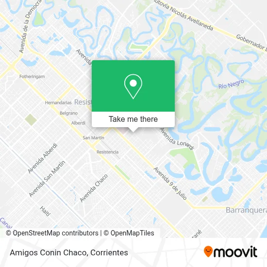 Amigos Conin Chaco map