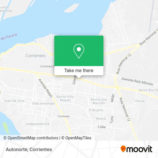 Autonorte map