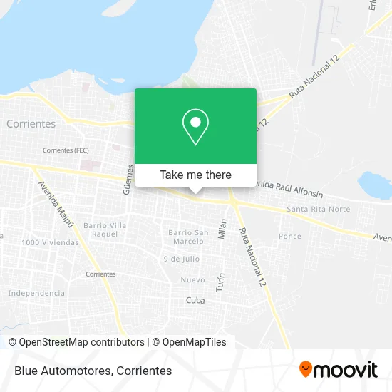 Blue Automotores map