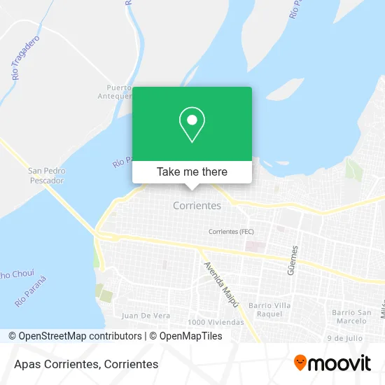 Apas Corrientes map