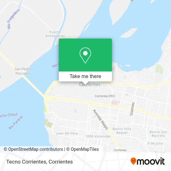 Tecno Corrientes map