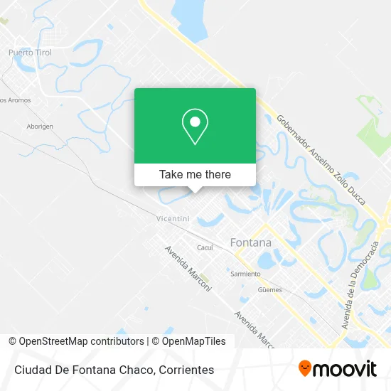 Ciudad De Fontana Chaco map