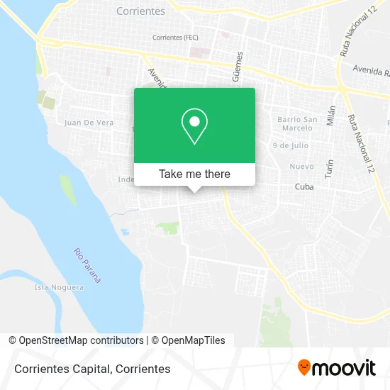 Corrientes Capital map