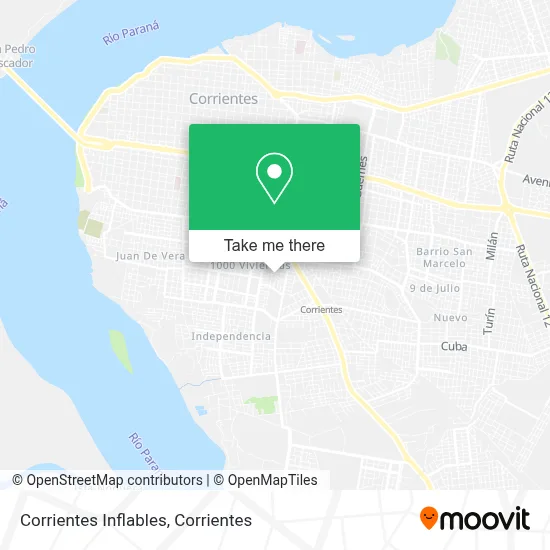 Corrientes Inflables map