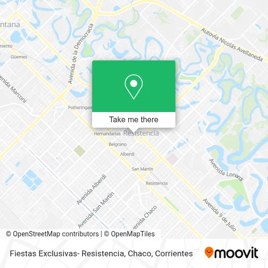 Fiestas Exclusivas- Resistencia, Chaco map