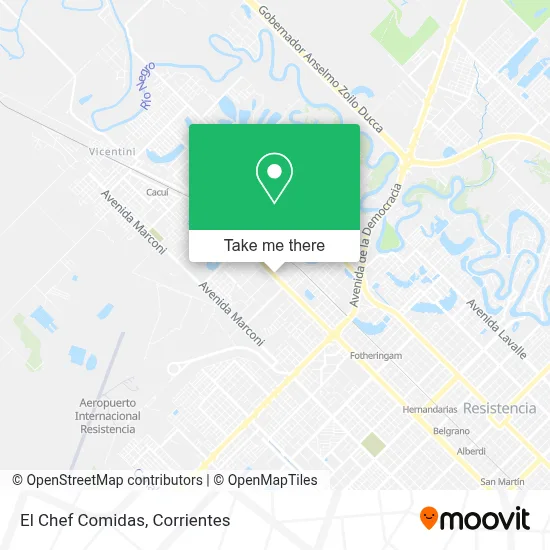 El Chef Comidas map