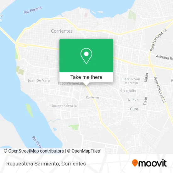 Repuestera Sarmiento map