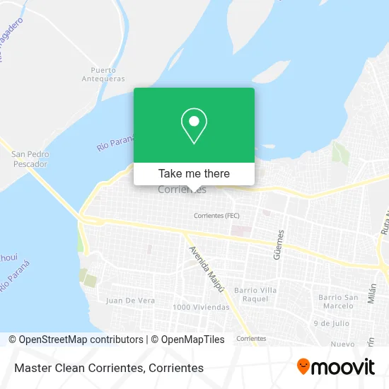 Master Clean Corrientes map