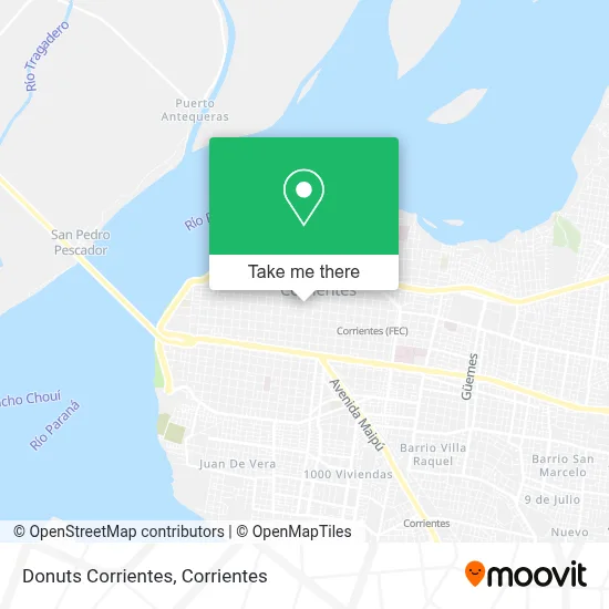 Donuts Corrientes map