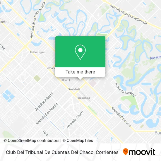 Club Del Tribunal De Cuentas Del Chaco map