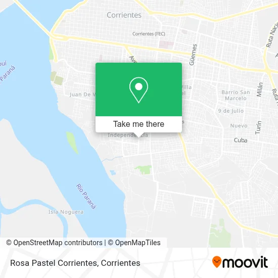 Rosa Pastel Corrientes map