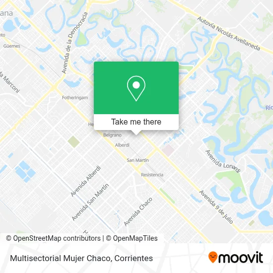 Multisectorial Mujer Chaco map