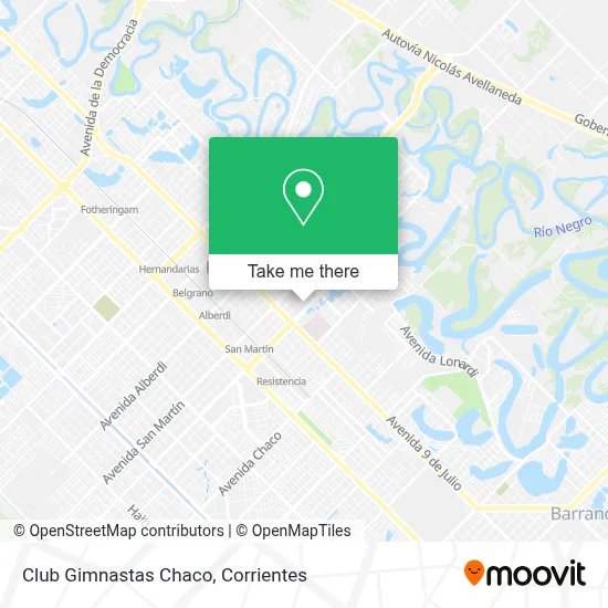 Club Gimnastas Chaco map