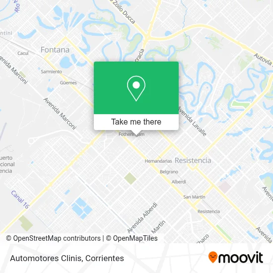 Automotores Clinis map