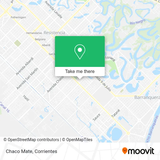 Chaco Mate map