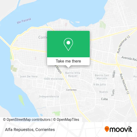Alfa Repuestos map