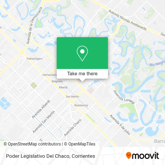 Poder Legislativo Del Chaco map