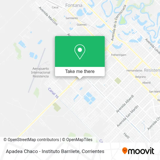 Apadea Chaco - Instituto Barrilete map