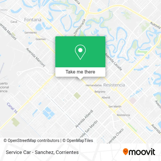 Service Car - Sanchez map