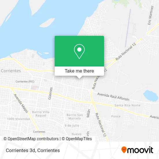 Corrientes 3d map