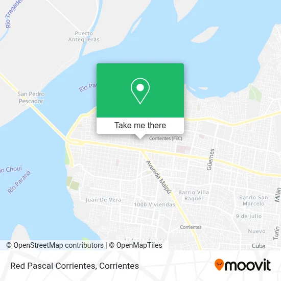 Red Pascal Corrientes map