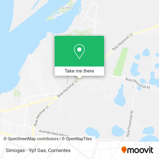 Simogas - Ypf Gas map