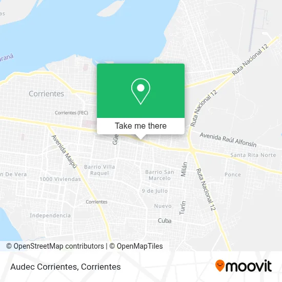 Audec Corrientes map