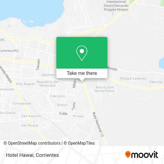 Hotel Hawai map