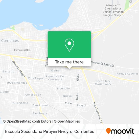Escuela Secundaria Pirayini Niveyro map