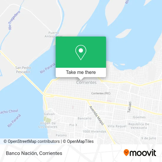 Mapa de Banco Nación