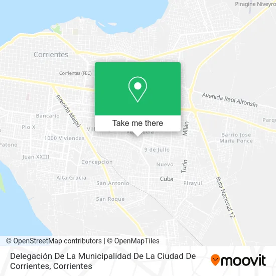 Delegación De La Municipalidad De La Ciudad De Corrientes map