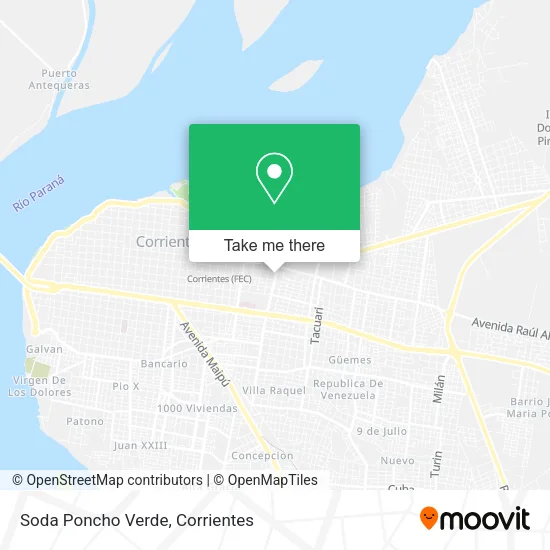 Soda Poncho Verde map