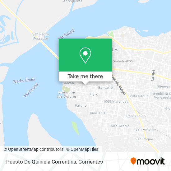 Mapa de Puesto De Quiniela Correntina