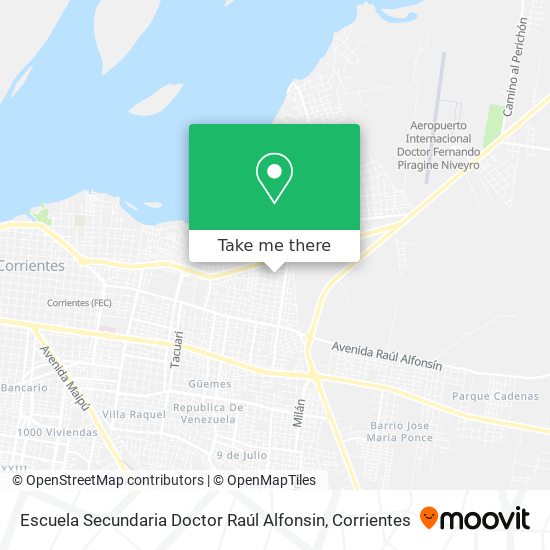 Mapa de Escuela Secundaria Doctor Raúl Alfonsin