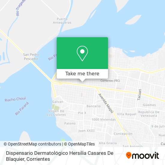 Dispensario Dermatológico Hersilia Casares De Blaquier map
