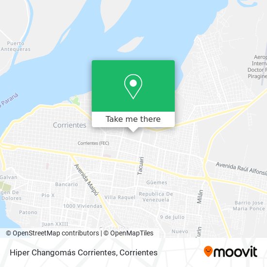 Hiper Changomás Corrientes map