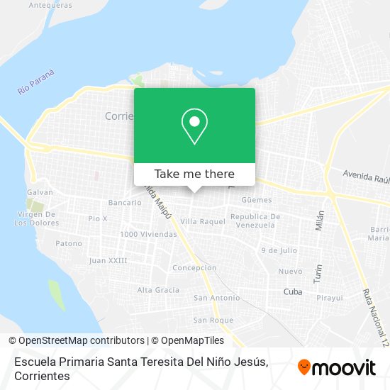 Mapa de Escuela Primaria Santa Teresita Del Niño Jesús