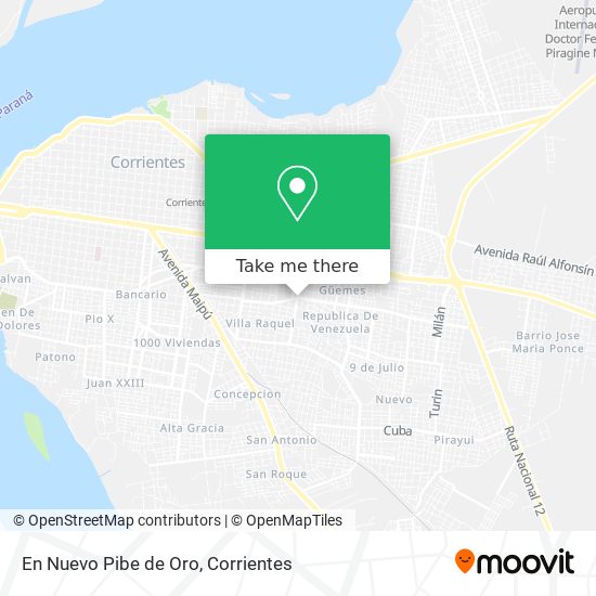 En Nuevo Pibe de Oro map