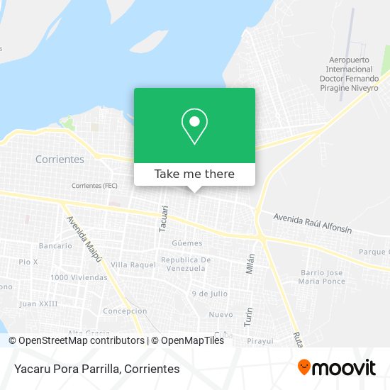 Mapa de Yacaru Pora Parrilla