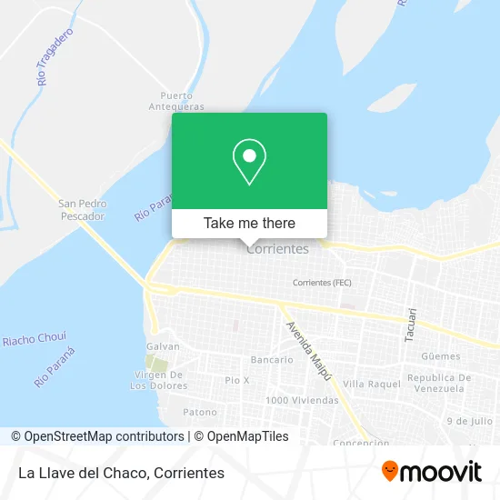 La Llave del Chaco map