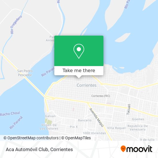 Aca Automóvil Club map