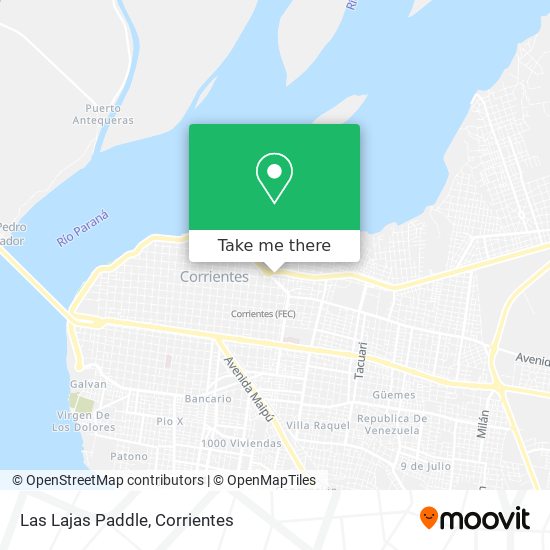 Las Lajas Paddle map